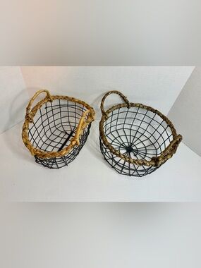 Taylor Madison Designs Collection  - Round Wire Basket & Oval Wire Basket